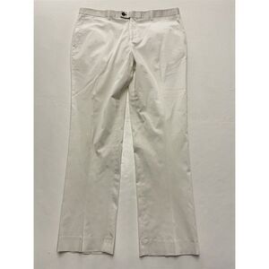 Paisley & Gray 38 x 32 White Slim Fit Tapered Stretch Cotton Dress pants